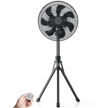 Imagem de Shinebella Ventilador de mesa oscilante com controle remoto, ventilador de pedestal recarregável oscilante automático