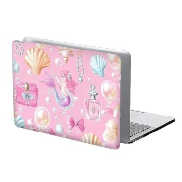 Imagem de COTAIL Compatível com MacBook Air de 13 polegadas, capa rígida de plástico para 2025 2024 2023 2022 capa protetora rígida, 13,3 Pro (A1706/A1708/A1989/A2159/A2289/A2251/A2338), sereia Kawaii e concha