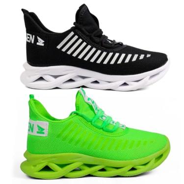 Imagem de Kit 2 Tênis Feminino Infantil Jaguar Esporte Leve Casual Confortável Moderno