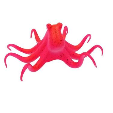 Imagem de Decoração Aquário Polvo Enfeite Silicone - Topmixshop, Rosa