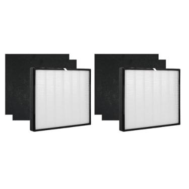 Imagem de Nispira Filtro de substituição AK46001 para purificador de ar Oreck Air Response Medium (WK16001) Carvão ativado HEPA verdadeiro, 2 conjuntos