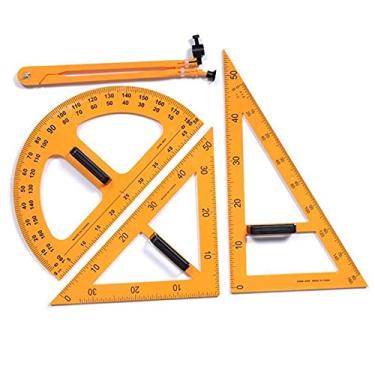 Imagem de Bússola para geometria bússola para geometria - conjunto de régua de ensino multifuncional bússolas triangulares transferidor régua régua matemática geometria ferramentas de desenho de bússola