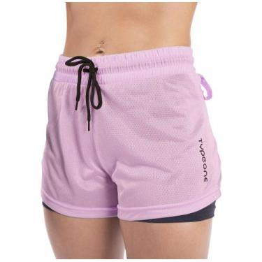Imagem de Shorts Duplo Feminino 2 Em 1 Com Bolso Oculto Para Celular esportivo a