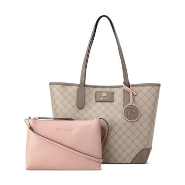 Imagem de Nine West Bolsa Piera 2 em 1, logotipo bege/pederneira, Logotipo/pedra bege, Large
