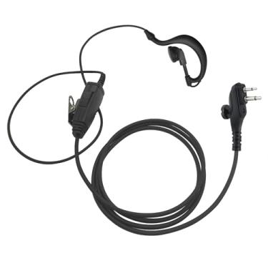 Imagem de Fone de ouvido de tubo de bobina transparente com microfone PTT com parafuso de 2 pinos, kit de vigilância acústica transparente compatível com rádios Hytera PD502 PD562 BD502 TC-508 TC-580