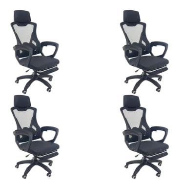 Imagem de Oficial Webshop - Kit 4 Cadeiras de Escritório Presidente Executiva Oficial Supreme Preto
