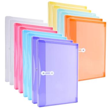 Imagem de Envelopes de plástico de tamanho legal com fecho de amarrar, expansão de 3,5 cm, envelope de poliéster transparente, pasta de arquivos, organizador de documentos para papel de tamanho legal, pastas de