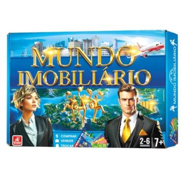Imagem de Jogo Mundo Imobiliário, Jogo De Mesa Tabuleiro 2 a 6 Jogadores, +7 Anos