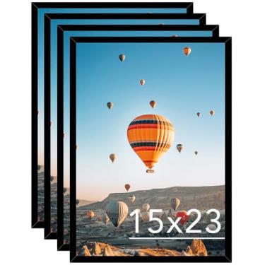 Imagem de JCJMY Conjunto de 4 molduras pretas para pôster, formatos horizontais e verticais para pendurar na parede, 38 x 58 cm, porta-retratos para galeria de parede de 38 x 58 cm, para pôsteres de fotos de 38