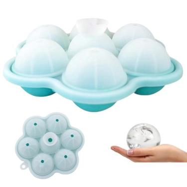 Imagem de Forma de Gelo Esfera Bandeja de Silicone Cha Gelado Drink Bebida Coque