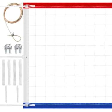 Imagem de W.F&STAUB Sport Rede de Vôlei Profissional para Áreas Externas Resistente com Cabo de Aço para Aeronaves, Resistência Climática Aprimorada, Estrutura Resistente A Rasgos, Rede de Vôlei Portátil de 32
