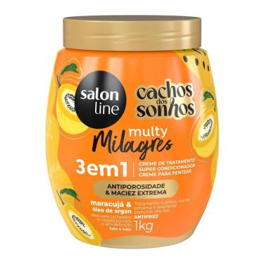 Imagem de Creme Salon Line 3 em 1 Cachos dos Sonhos Multy Milagres Maracujá 1kg