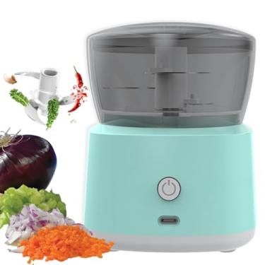 Imagem de MINI PROCESSADOR ELÉTRICO PORTÁTIL 250ML USB RECARREGÁVEL – TRITURA ALHO, LEGUMES, TEMPEROS, QUEIJO E CHOCOLATE SEM FIO PARA PRATICIDADE NA COZINHA