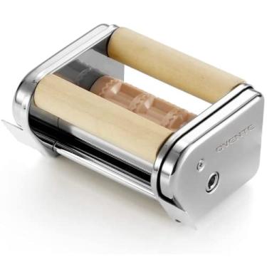 Imagem de OVENTE Máquina de macarrão de aço inoxidável compatível com máquina PA515, compacta, fácil de usar e limpar, perfeita para raviolis italianos caseiros, prata ACPPA7000S