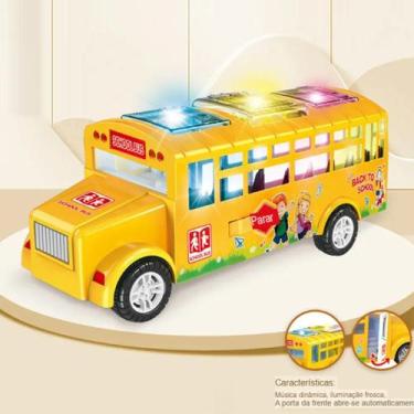 Imagem de Caminhão Ônibus Escolar Americano School Bus com Luz e Som
