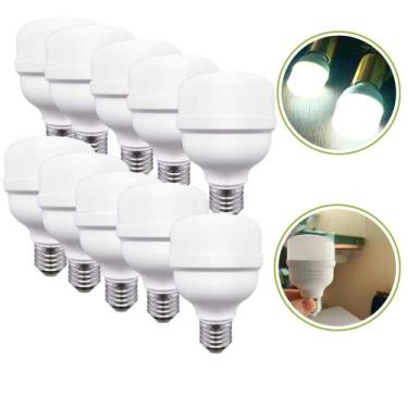 Imagem de Kit 10 Lâmpada Super LED Ultra Bulbo Alta Potência 20W Brilho Forte Br