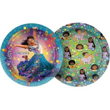 Imagem de PRATO PAPEL REDONDO 18 cm ENCANTO 12 un.