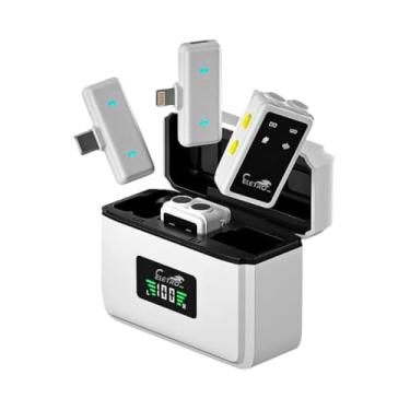 Imagem de Microfone de Lapela Sem Fio Conexão com Redução de Ruído Branco