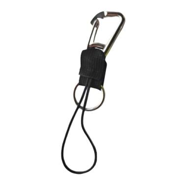 Imagem de rockible Cordão para mergulho autônomo Cordão para câmera de mergulho Correia de nylon versátil com fivela de liberação rápida para esportes aquáticos Lanterna, Preto