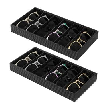 Imagem de Julysky Bandeja Para Óculos De Sol, Organizador Óculos, Joias, Expositor Veludo Joias (2, Fibra Carbono)