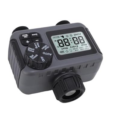 Imagem de Timer de água Programável, 2 Sprinkler Timer Com Retardamento de Chuva Manual de Irrigação Automática para Piscina de Natação do Jardim do Pátio