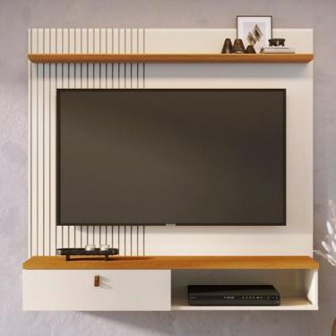 Imagem de Painel Frisado para TV até 55 Polegadas 1 Porta Iris Madetec, Cinamomo