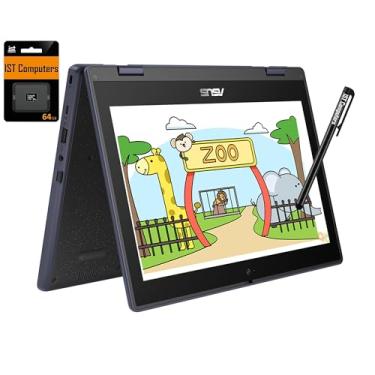 Imagem de ASUS Chromebook Flip CR11 2 em 1 (tela sensível ao toque de 11,6 polegadas, Intel N100, 4 GB de RAM, 96 GB de armazenamento), resistente e resistente à água, notebook conversível para estudantes e