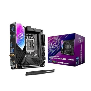 Imagem de ASRock Phantom Gaming B860I Lightning WiFi 6E Intel Core Ultra B860 LGA1851 DDR5 9333 MHz 128GB M.2 Mini ITX Placa-mãe Thunderbolt SATA3 6.0 Gb/s PCIe 5.0