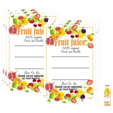 Imagem de Etiquetas de garrafas de suco de plástico 1,6 x 2,4 polegadas Recipientes de suco de frutas 150 peças adesivos de conservas de suco de frutas para bebidas para 340 g 227 g 113 g garrafas de leite e