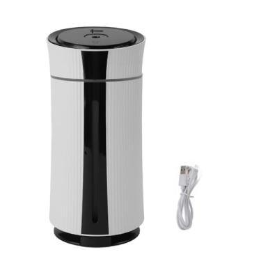 Imagem de Mini umidificador portátil Névoa legal Operação silenciosa 1150ml Capacidade com luz colorida para o quarto escritório Branco Abs 24x12cm