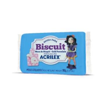 Imagem de Massa De Biscuit Acrilex 90g Colorida - Escolha As Cores, Azul Celeste