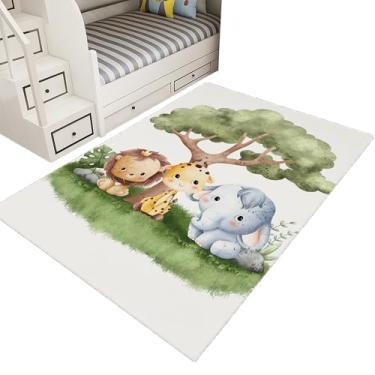 Imagem de Tapete Infantil Estampado 1,00 x 1,35 Decorativo Antiderrapante (SAFARI ARVORE)