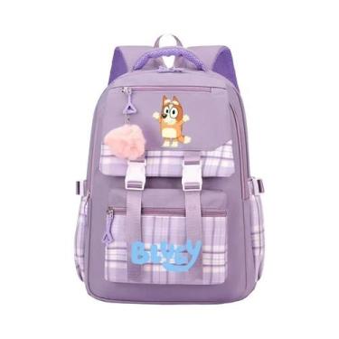 Imagem de Mochila De Desenho Animado Bluey Para Meninos E Meninas, Bolsa Grande 