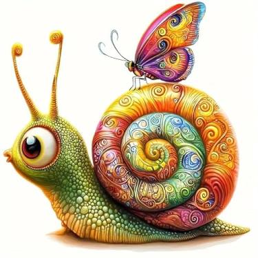 Imagem de Adesivos de vinil de vinil de caracol e borboleta adesivos à prova d'água autoadesivos para carros, laptops, caminhões, motocicletas, parede, janela, bagagem, capa de arranhão, decoração de porta