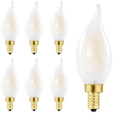 Imagem de Lâmpada LED HOMOSUM E12 Candelabra 2W 2700K 250lm regulável (pacote co