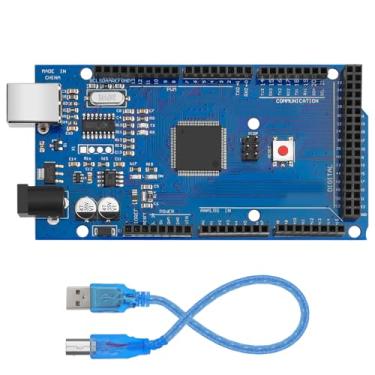 Imagem de YELUFT Placa Mega R3 Atmega 2560 Com Cabo Usb, Placa De Desenvolvimento Mega 2560 R3 Compatível Com Arduino - Versão Aprimorada