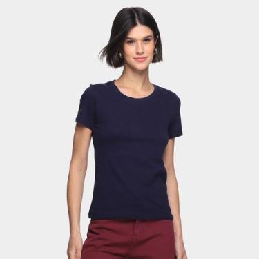 Imagem de Blusa Hering Básica Feminina, Azul, M