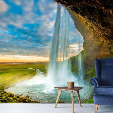 Imagem de Papel de Parede Paisagem Cachoeira Natureza Sala Adesivo - 027pcm - Al