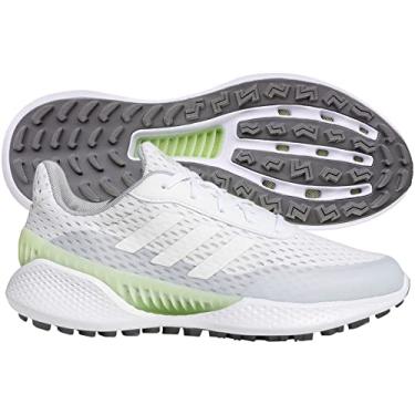 Imagem de adidas Summervent Tênis de golfe feminino sem travas, Sapatos Branco/Sapatos Branco/Quase Limão, 5.5