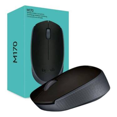 Imagem de Mouse Wireless Logitech M170 Preto 1000dpi Ergonomico