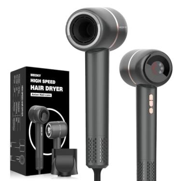 Imagem de Meoky Secador de Cabelo Profissional 1600W 127V - Tecnologia de Íons Tourmaline, Design Compacto para Viagem e Casa - Secagem Rápida de Alta Velocidade para Cabelos Lisos, Cacheados e Danificados