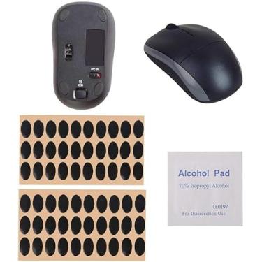 Imagem de Weicoca 60 peças de adesivos pretos para pés de rato, patins, pés de substituição, descansos de pulso, acessórios de mesa, pés de substituição para mouse pads M215 / M310 / M325, mouse pads e