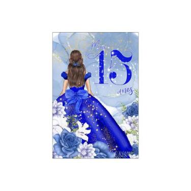 Imagem de Painel De Festa Vertical 1,50 x 2,20 - 15 Anos Princesa Azul 150 - Via