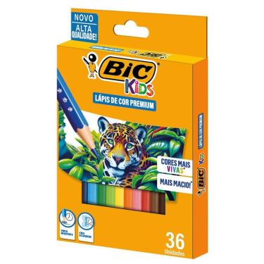 Imagem de Lápis de cor 36 cores Kids Sextavado - Bic