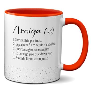 Imagem de Caneca Amiga Significado Parceira Guarda Segredos Tamo Junto (Vermelha)
