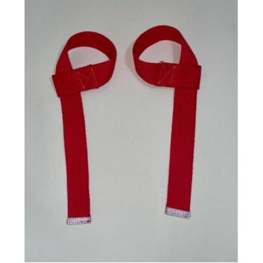 Imagem de Par Tala Straps Profissional 100 Algodão exercício funcional Musculaçã