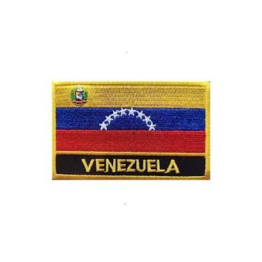 Imagem de Ruoming 1 PÇ Patch de bandeira da Venezuela, bordado a ferro ou costurado, tático, militar, nacional da Venezuela (Venezuela)*
