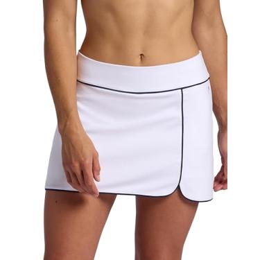 Imagem de Head Short feminino Breakpoint, ajuste padrão, cintura média, material elástico médio, shorts de compressão embutidos, Branco Stark, GG