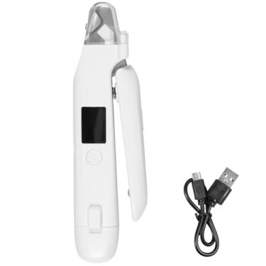 Imagem de LYIYEYAN Cortador de unhas elétrico redutor de ruído para animais de estimação com luz LED recarregável, cortador de unhas para cães e gatos pequenos, médios e grandes