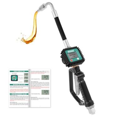 Imagem de GRYVOZE Válvula de controle de óleo digital medidor de vazão, dispensador pneumático de pistola de óleo com entrada NPT de 1,27 cm, pistola de dosagem digital operada a ar - Pressão máxima de trabalho